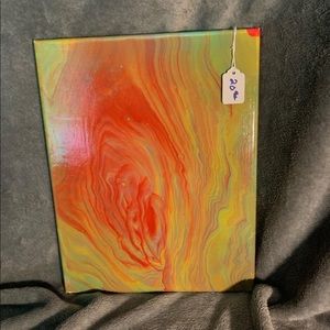 Acrylic pour on a 11x14 canvas